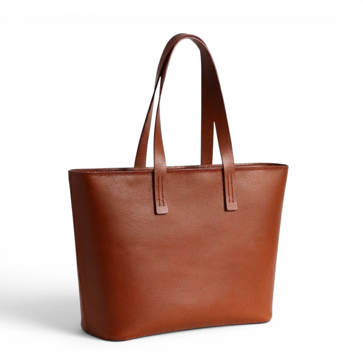 Brown leather shoulder bag