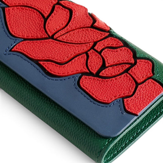 Wallet 3 Red Flower