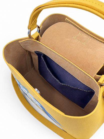 Alex Bloom leather handbag interior