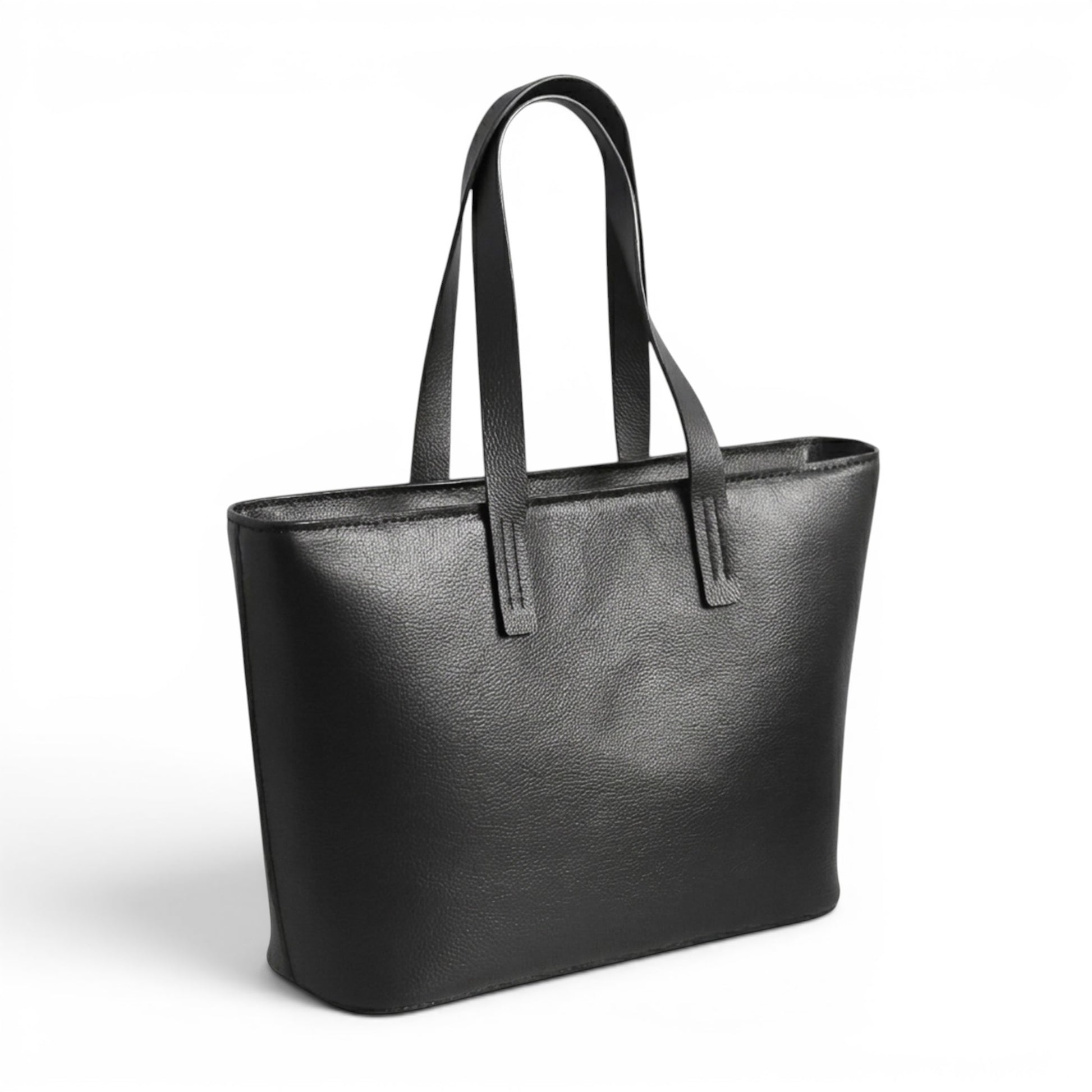 Black leather shoulder bag