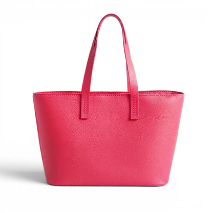 Coral leather shoulder bag