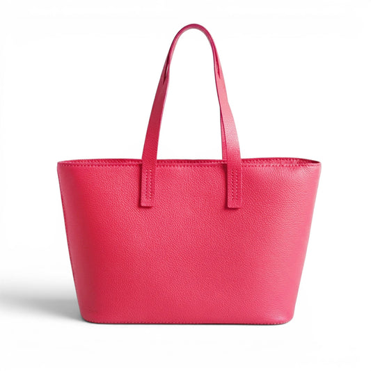 Coral leather shoulder bag
