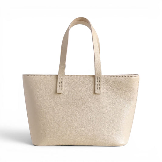 Cream leather shoulder bag 