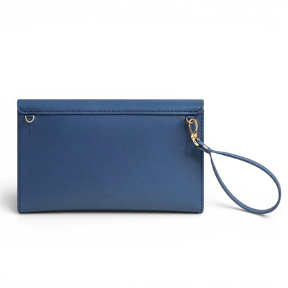 Blue wristlet purse