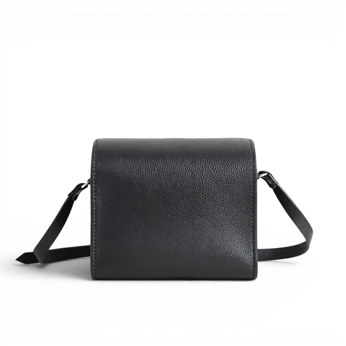 Black leather crossbody bag