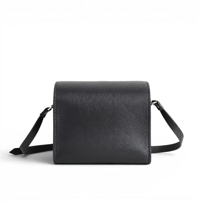 Black leather crossbody bag