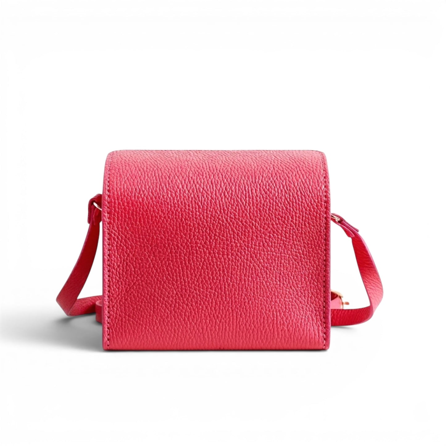 Coral Leather crossbody bag