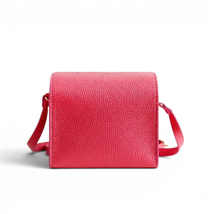 Coral Leather crossbody bag