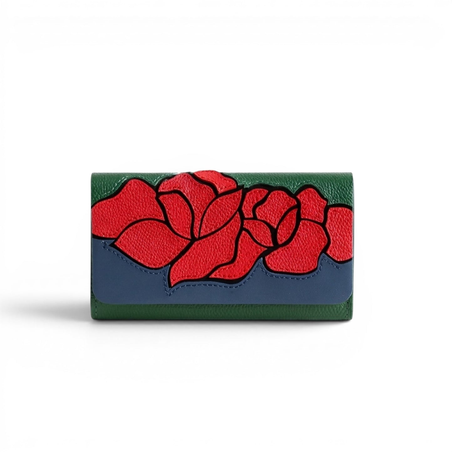Wallet 3 Red FLower