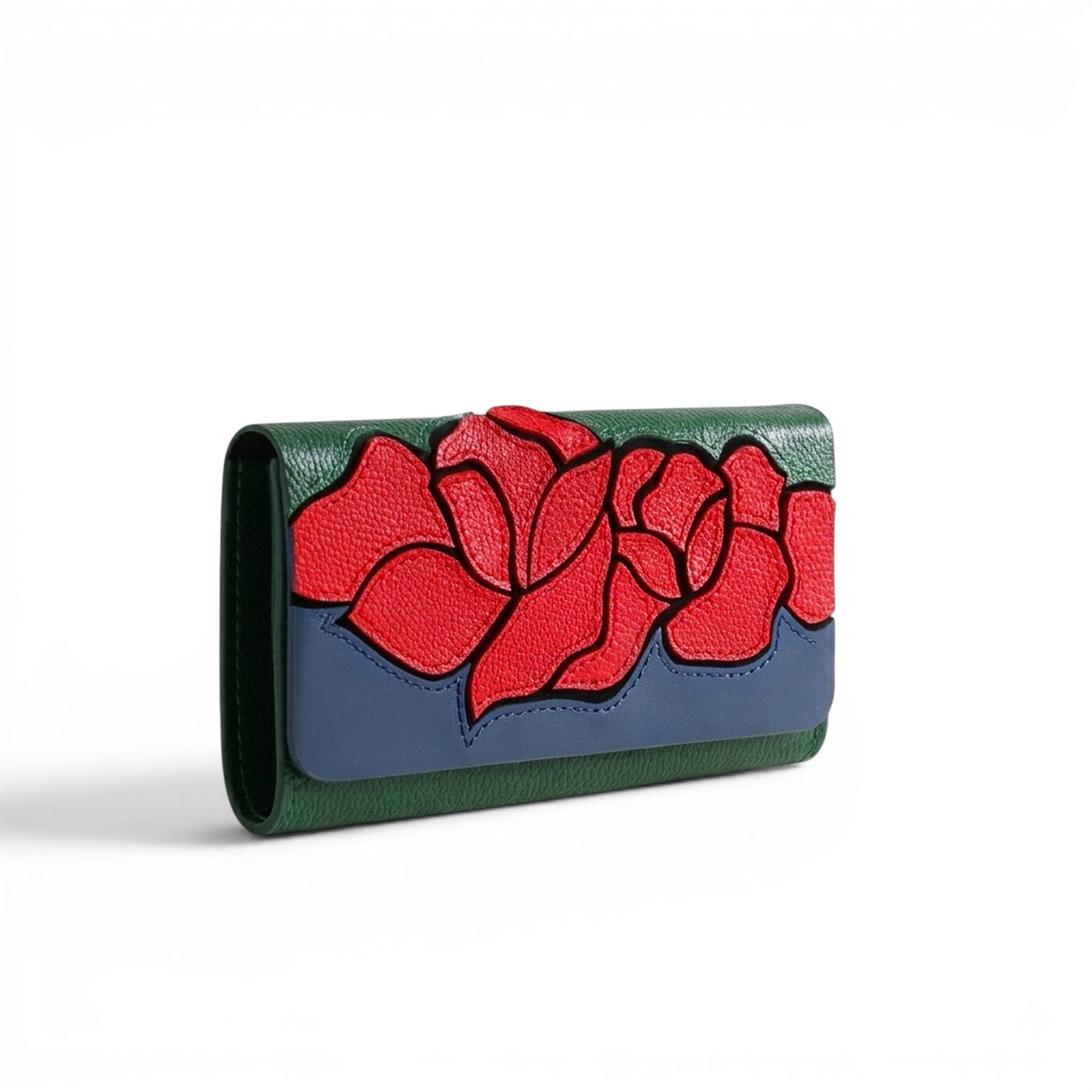Wallet 3 Red FLower