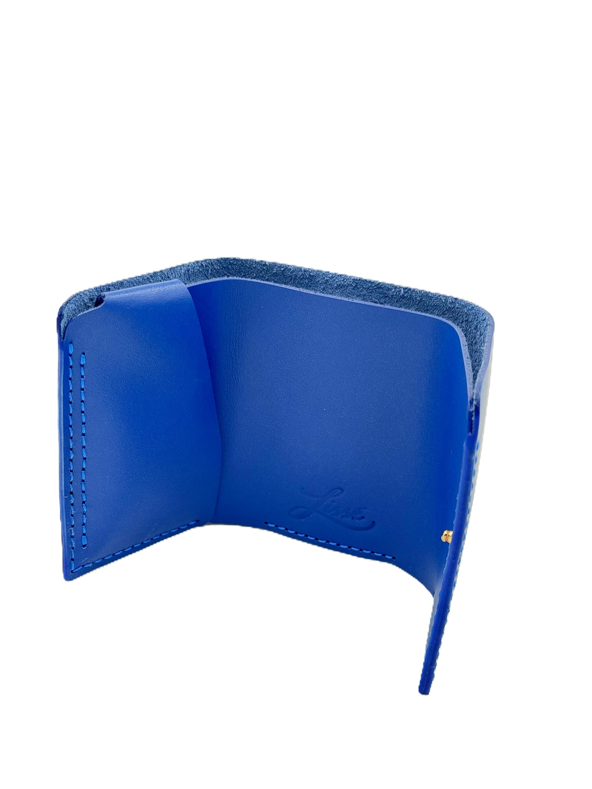 Blue leather wallet