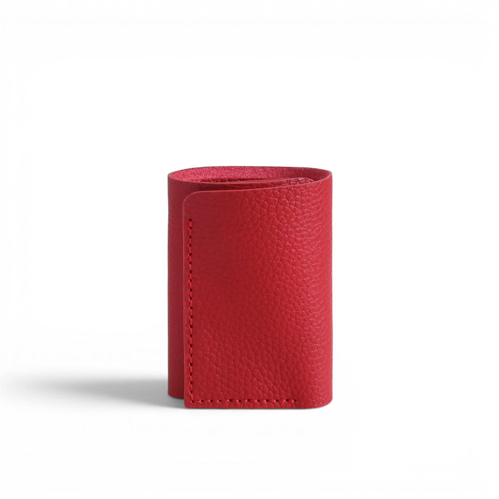 Compact Red leather wallet